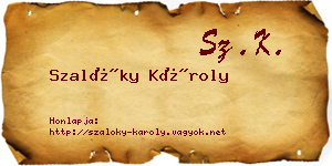 Szalóky Károly névjegykártya